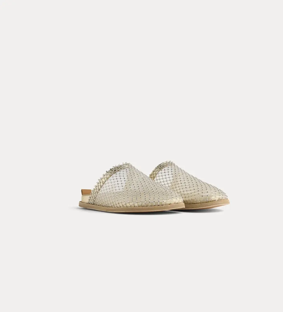 FORTE FORTE - Strass Mesh Flat Sabot