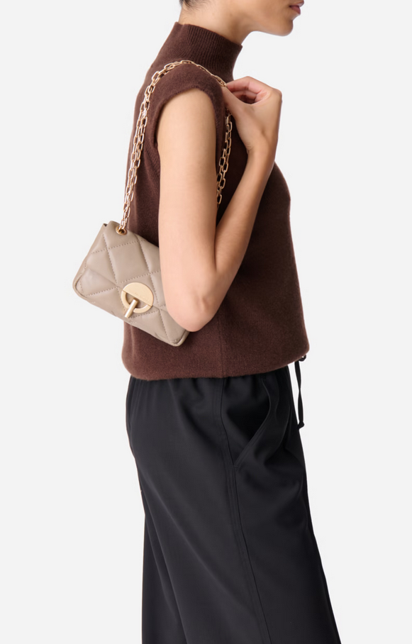 VANESSA BRUNO - Nano Moon Quilted Taupe