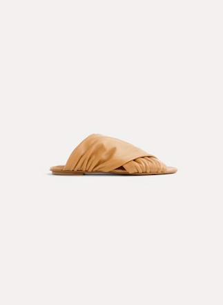 FORTE FORTE - Leather Crossed Flat Sandals