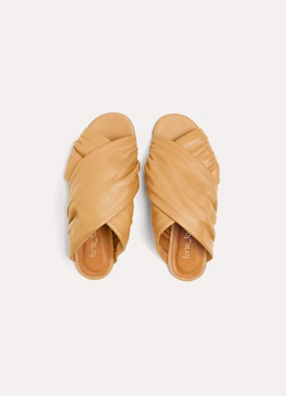 FORTE FORTE - Leather Crossed Flat Sandals