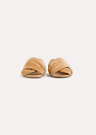 FORTE FORTE - Leather Crossed Flat Sandals