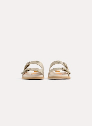 FORTE FORTE - Craquel Leather Buckles Sandals