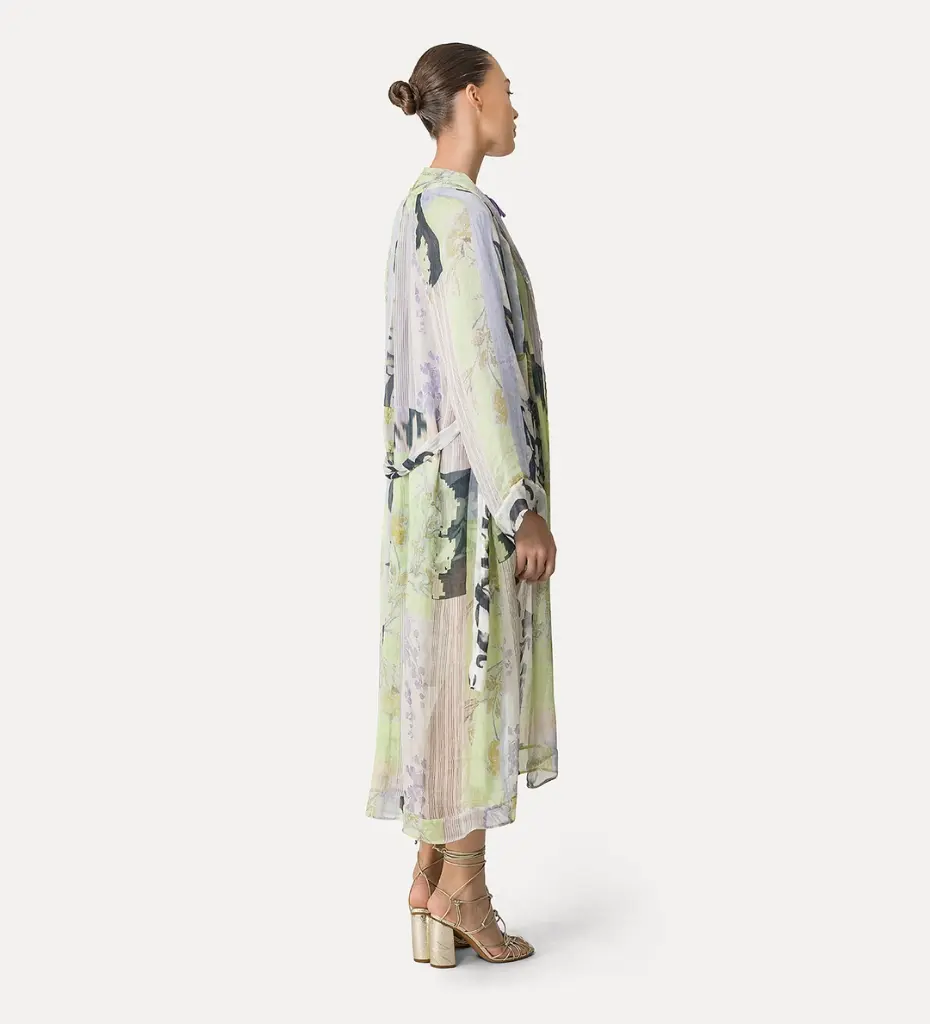 FORTE FORTE - The Secret Garden Print Linen Silk Gauze Gown