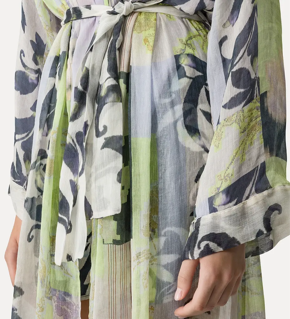 FORTE FORTE - The Secret Garden Print Linen Silk Gauze Gown