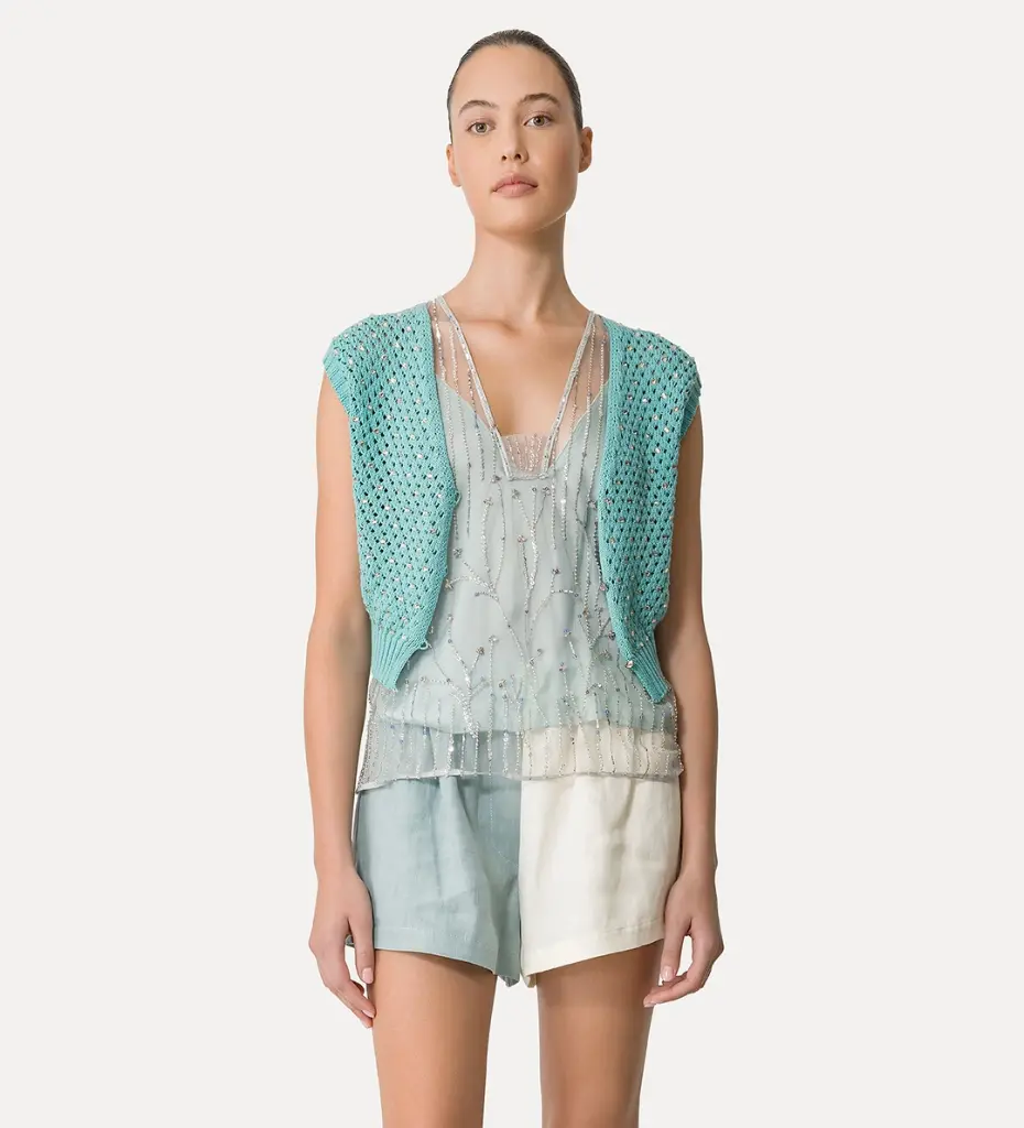 FORTE FORTE - Shine Bright Details Cotton Vest