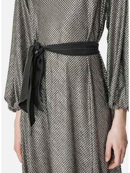FORTE FORTE - Lamé pied de poule long sleeves dress