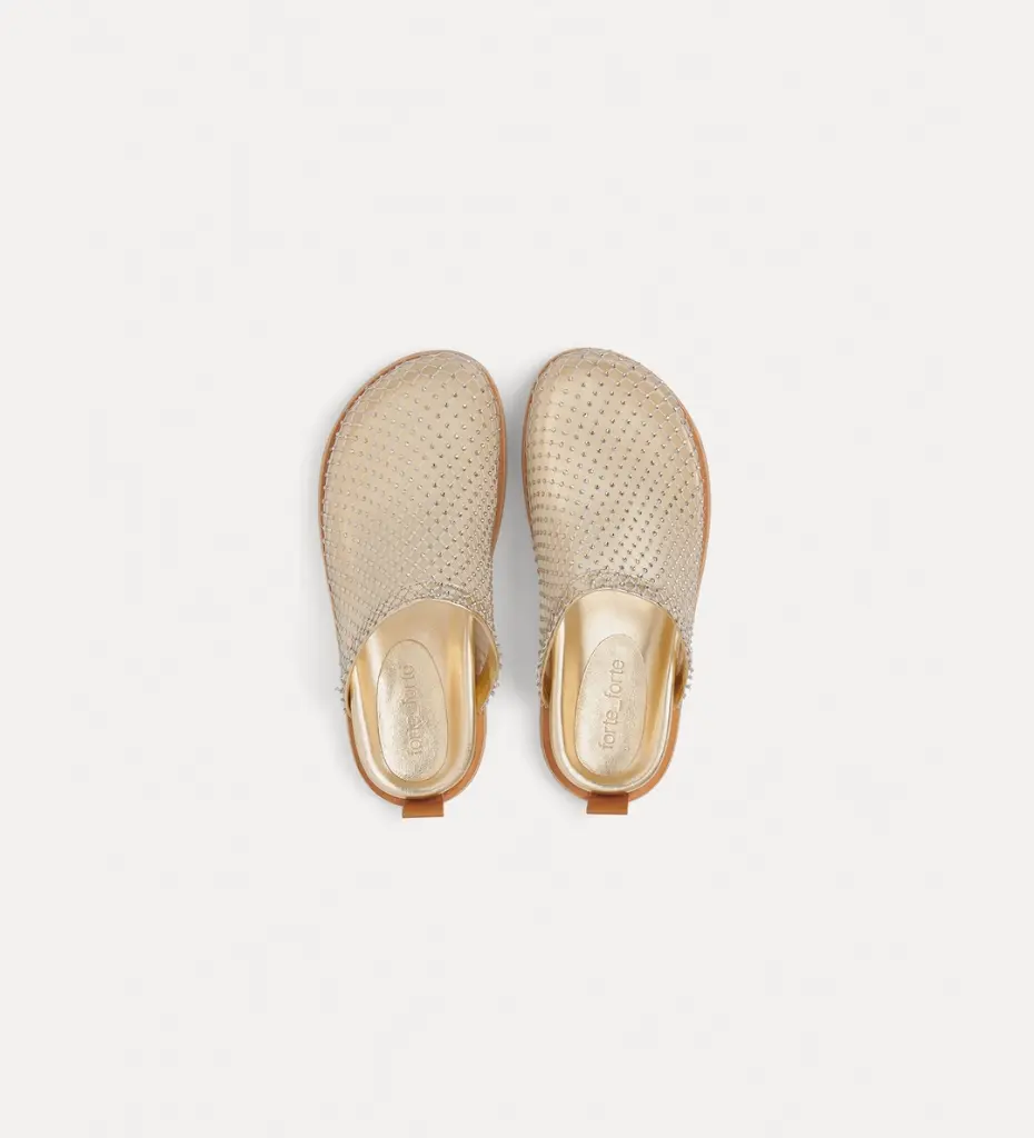 FORTE FORTE - Strass Mesh Flat Sabot