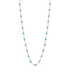 Classic Gigi Necklace 18ct Rose Gold TURQUOISE GREEN 42cm