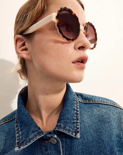 JIMMY FAIRLY - The LILY Ivory & Brown Tortoiseshell