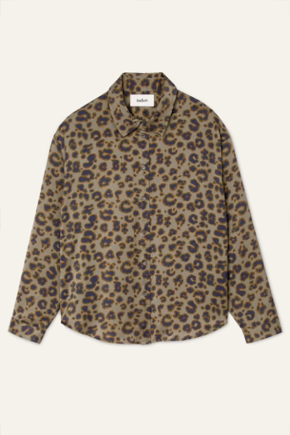 BA&SH PARIS - BILLIE Long-Sleeve Shirt Kaki
