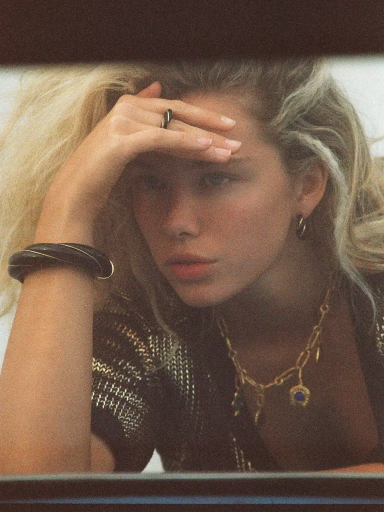 AURELIE BIDERMANN - DIANA black earrings