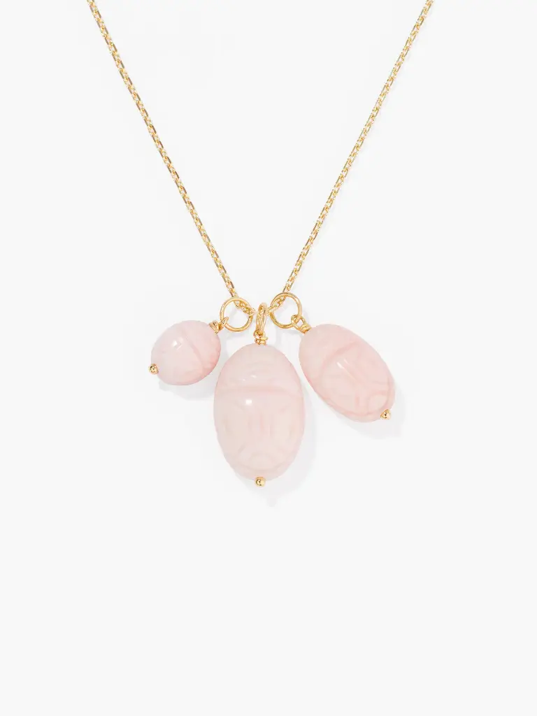  AURELIE BIDERMANN - Pink Opal Scarab Pendant, Large Model