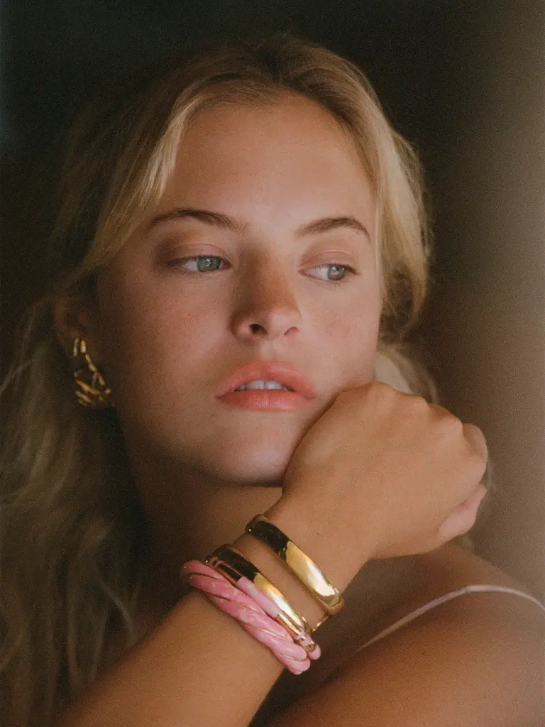 AURELIE BIDERMANN - POSITANO Pink Tye and Dye Bracelet 