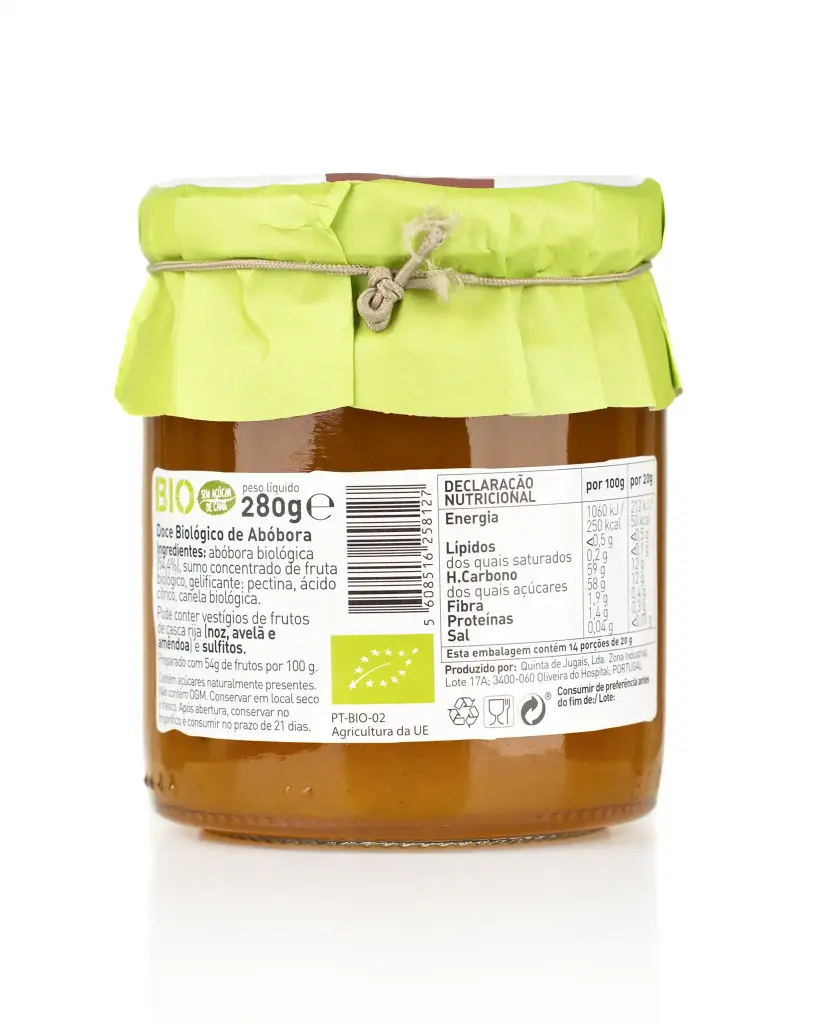 Bio Pumpkin Jam Quinta de Jugais 280g