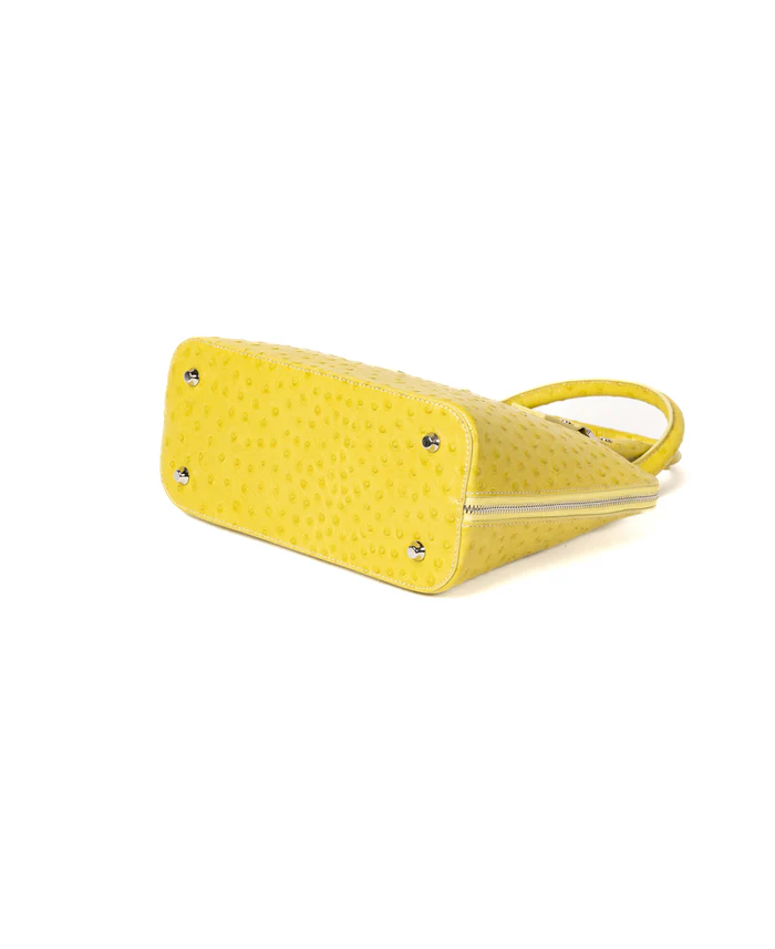 Bugatti Leather Bag Ostrich Effect Lime - BIDINIS BAGS 