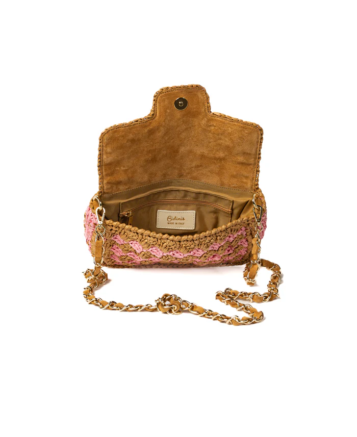 Lucrezia Bicolored Tan/Pink - BIDINIS BAGS