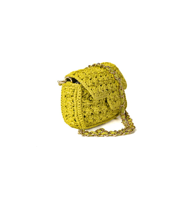 Lucrezia Crochet Lime - BIDINIS BAGS 