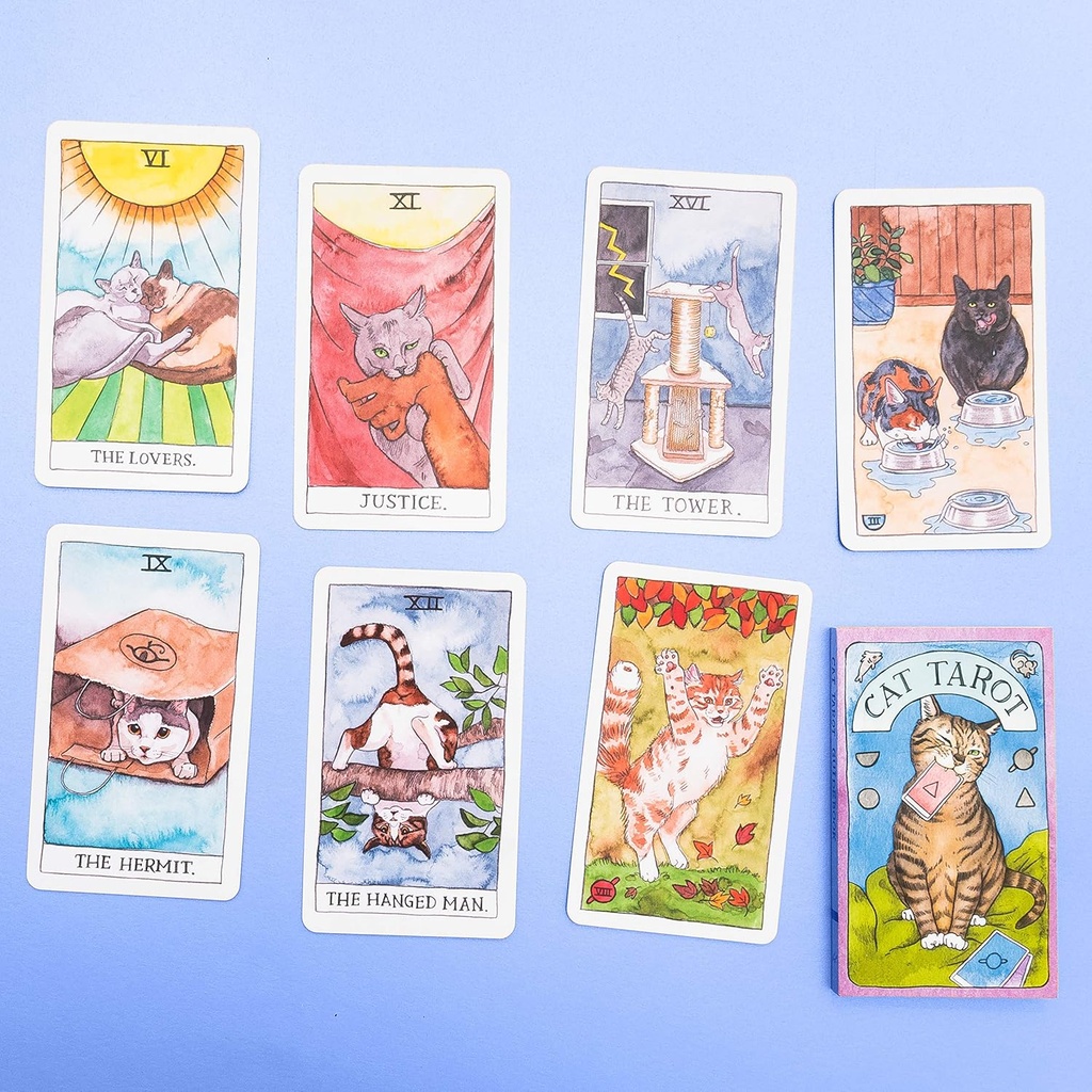 Cat Tarot: 78 Cards & Guidebook 