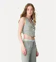 FORTE FORTE - cropped vest in satin.webp