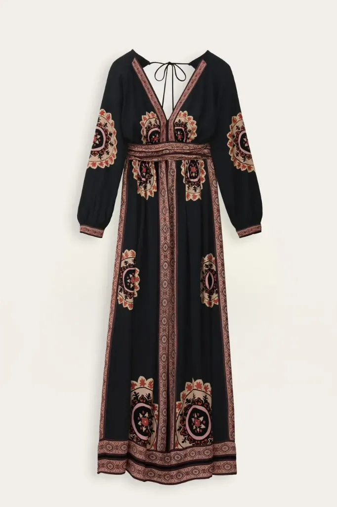 [1E26VERA] BA&SH - VERA patterned maxi dress (0 (XS))