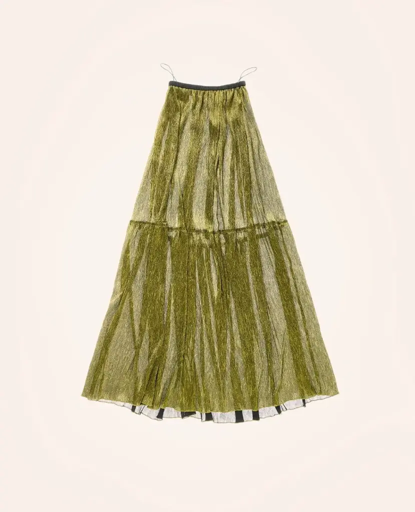 FORTE FORTE - froisse 'lame' long skirt (1(S))