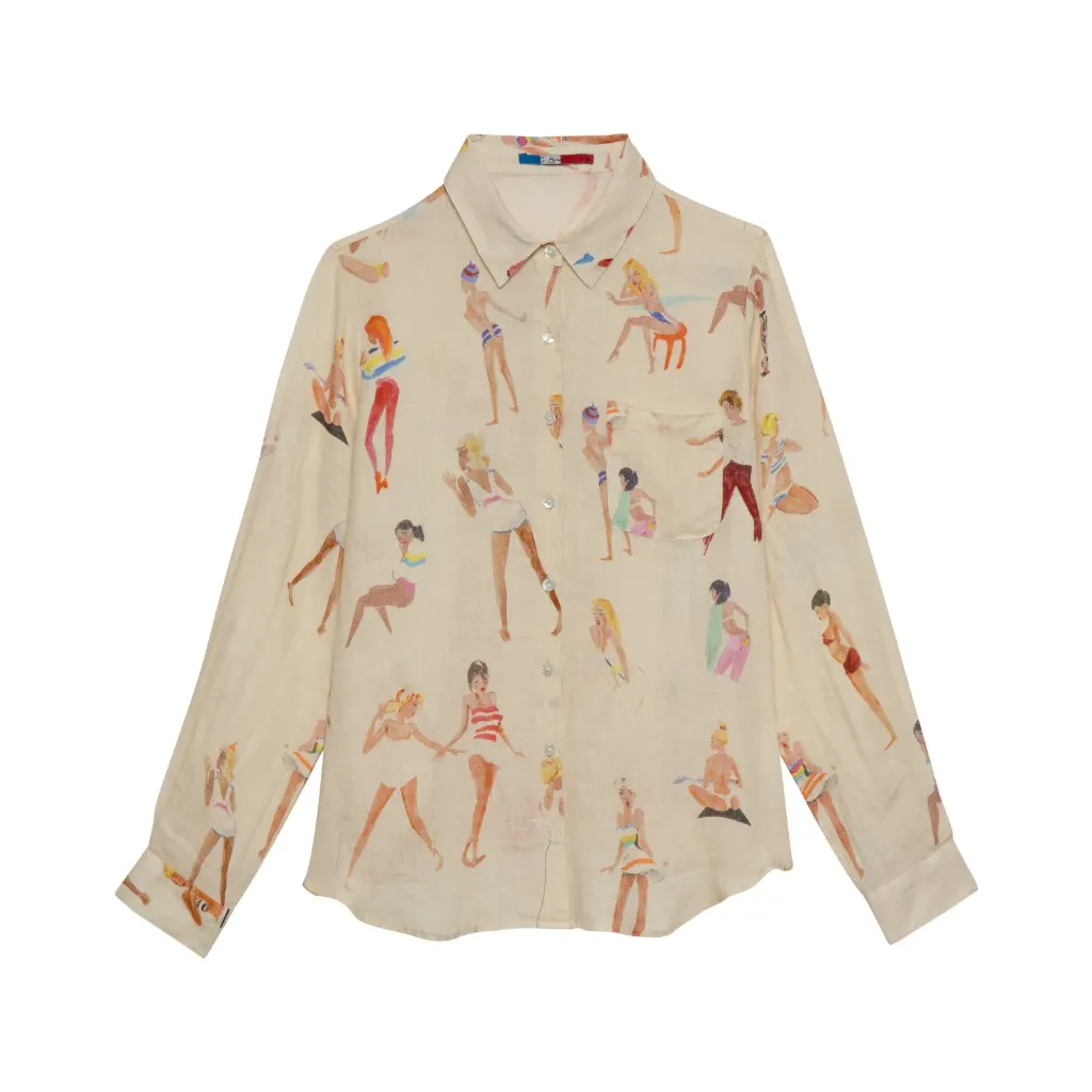 G.KERO - Linen Shirt Beautiful Girls