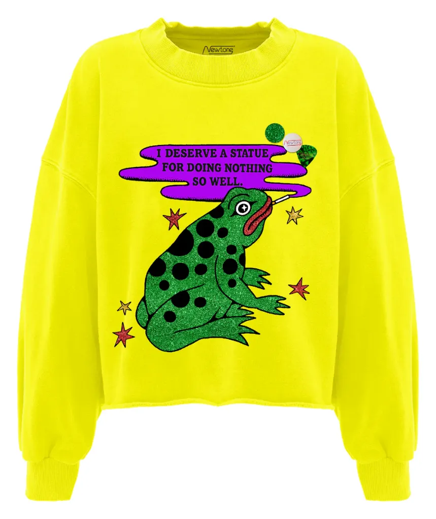 [SS26SWCPSOWE] NEWTONE - Crop Sweatshirt Porter "Sowel" Sun (1)