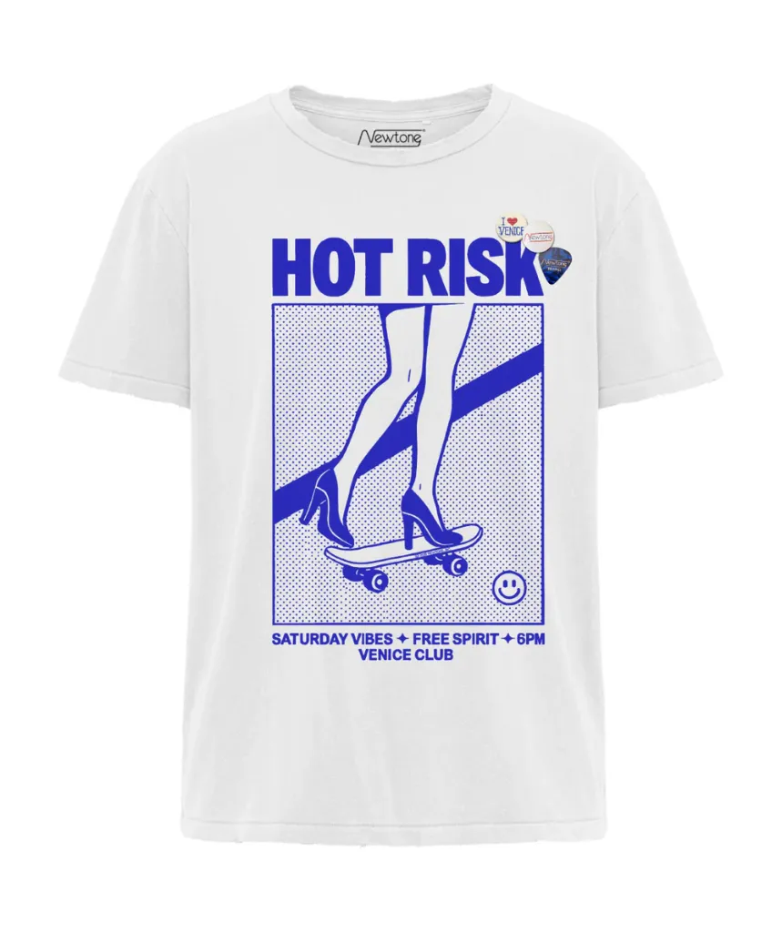 [SS26TSSRISK] NEWTONE - Tee Shirt Starlight "Risk" Dirty White (1)