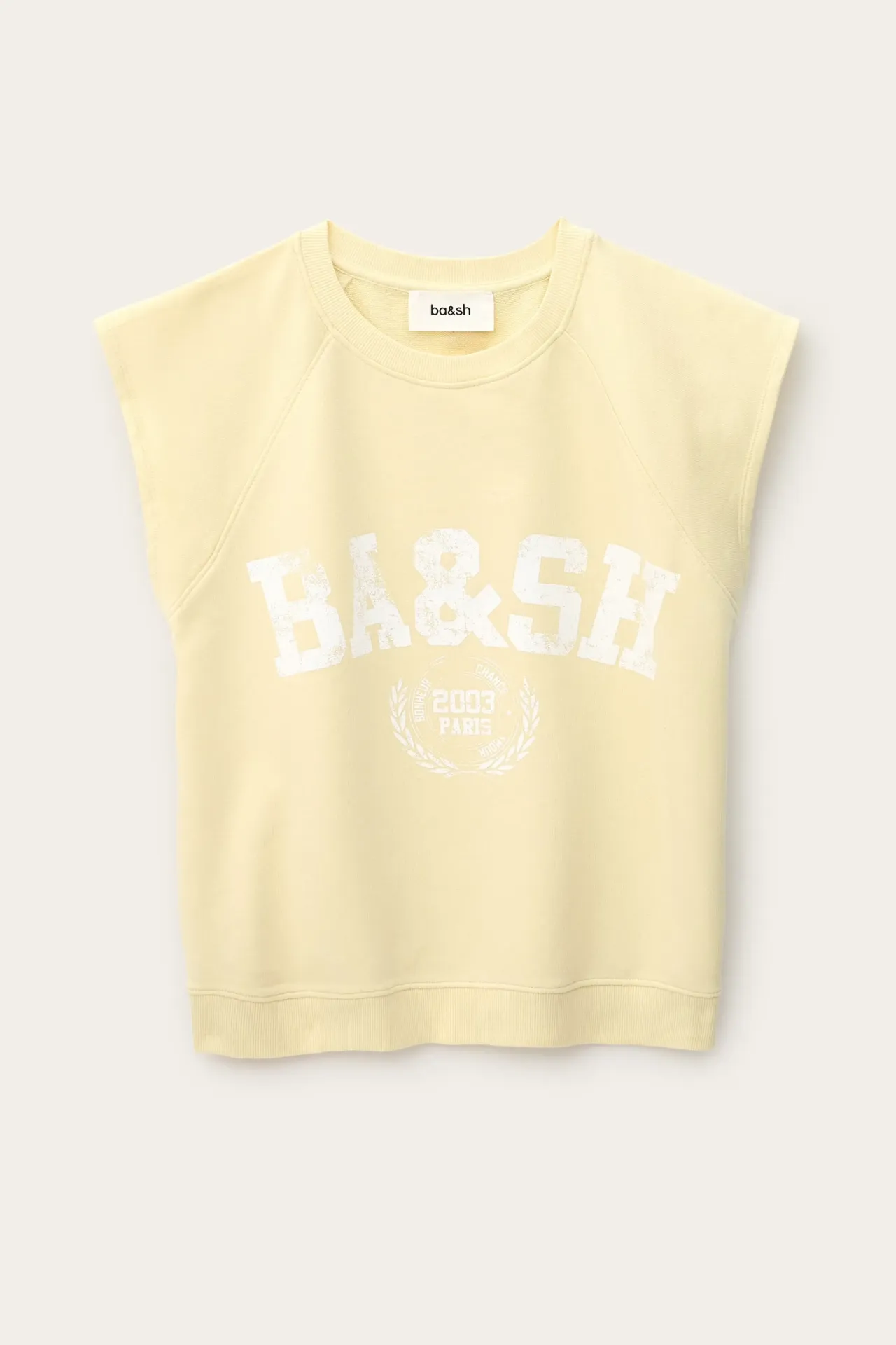 [BEATE26YELLOW] BA&SH - Beata Sleeveless Sweatshirt Yellow (1)