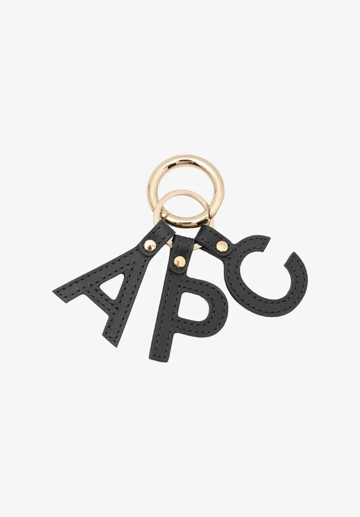 [PXAWV-F63656] A.P.C. - Letters A.P.C. Keychain Black