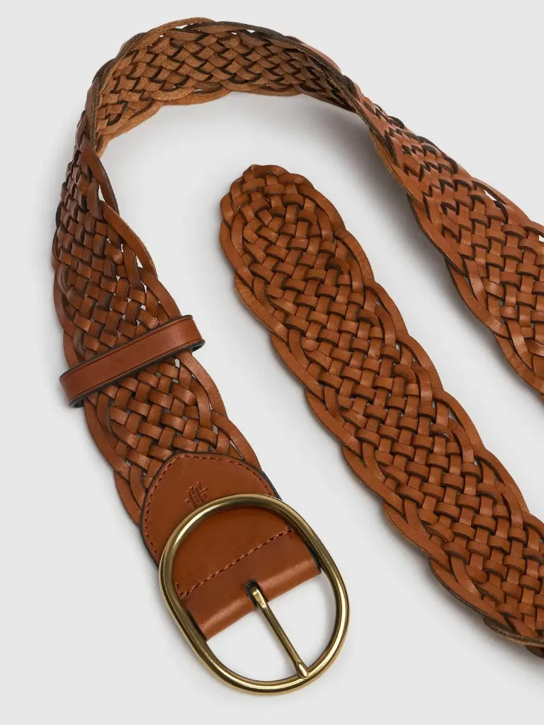 [6060 TAN] DRAGON DIFFUSION - Tan Leather Belt
