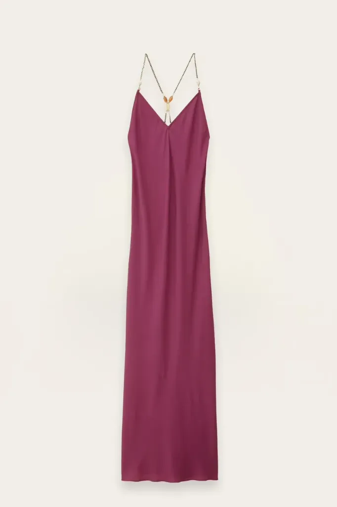 [1E26HANY] BA&SH - Hany Fluid Viscose Backless Dress (0(XS))