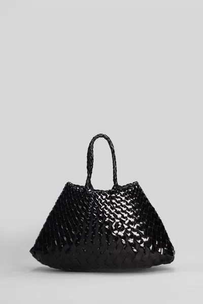 [8893 BLACK] DRAGON DIFFUSION - Santa Croce Small Leather Bag Shiny Black