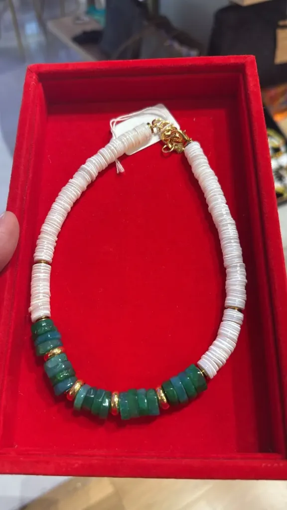 VADI JEWELS - Sophie Seashells Necklace Green