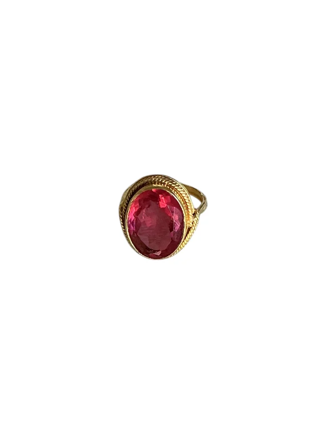 [VADI008] VADI JEWELS - Sphinx Ring Big Pink (52)