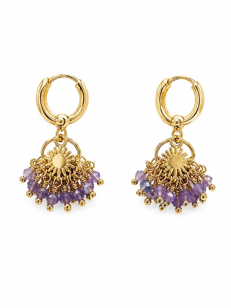 VADI JEWELS - Naple Earrings Amethyst