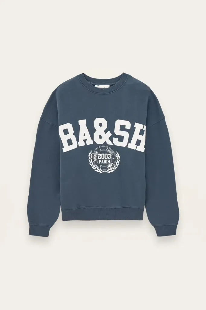 [1H26BENJ] BA&SH - Benjamin Loose-Fit Patterned Sweatshirt Blue (1)