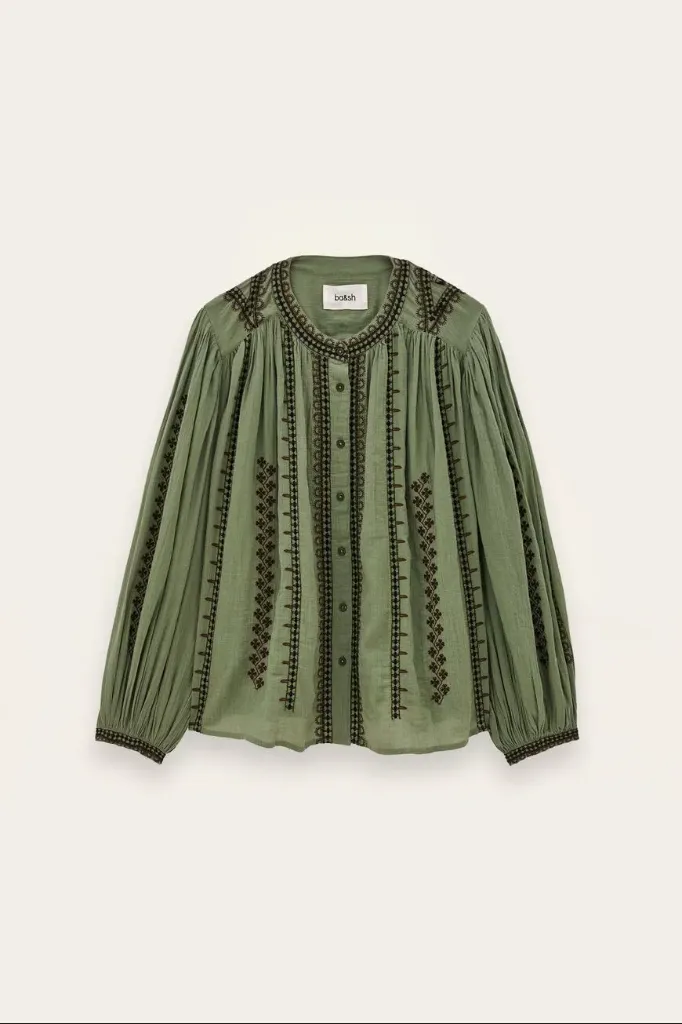 [1H26MONA] BA&SH - Mona Embroidered Cotton Shirt (1)