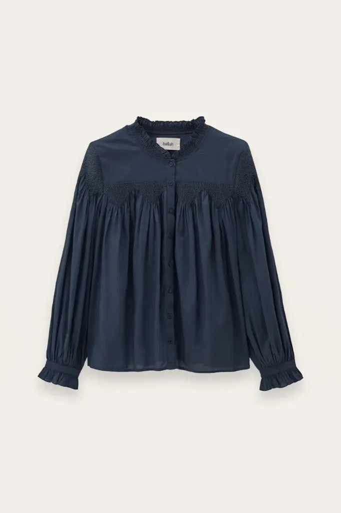 [1H26TONI] BA&SH - Tonia Embroidered Shirt (0(XS))