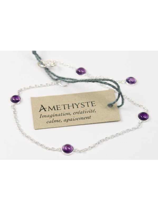 [30377] AMETHYST STONES BRACELET