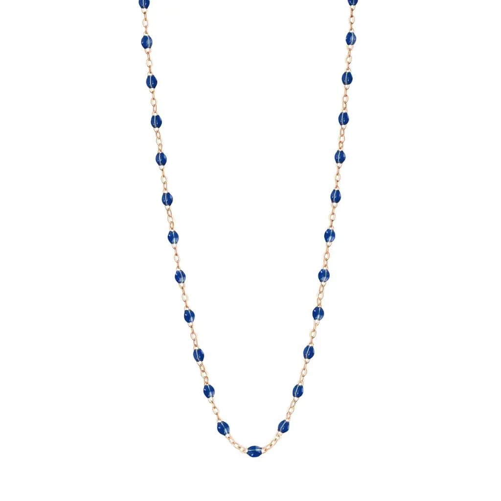 [B1GI001R07 42 XX] LAPIS BLUE Necklace Classic Gigi 18ct Rose Gold 42cm - GIGI CLOZEAU