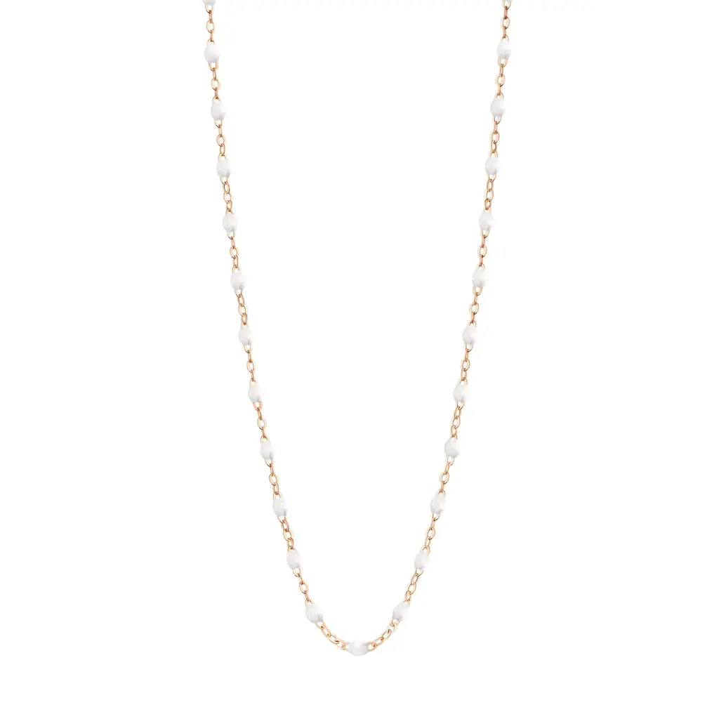 WHITE Necklace 42cm Classic Gigi, 18ct Rose Gold - GIGI CLOZEAU