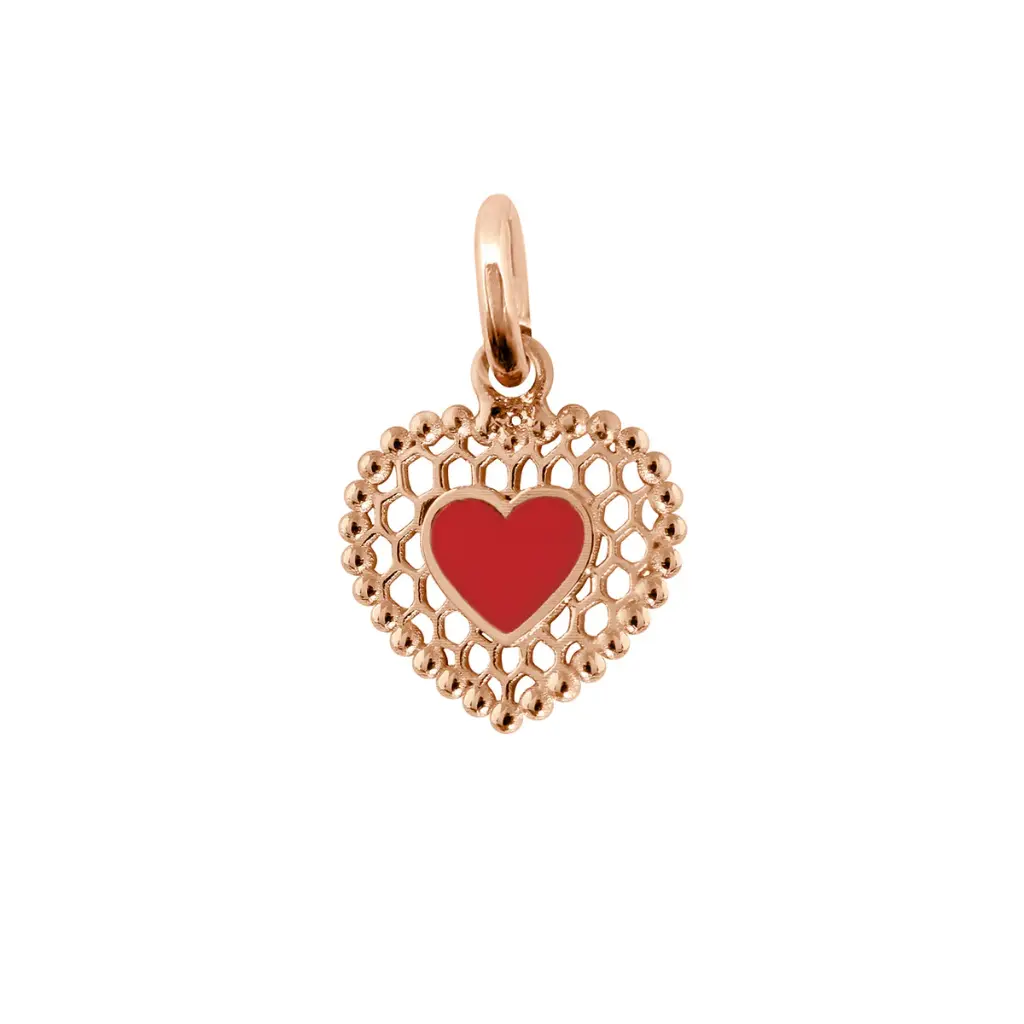 [B5DC001R31 XX XX] Heart Lace POPPY Pendant 18ct Rose Gold - GIGI CLOZEAU