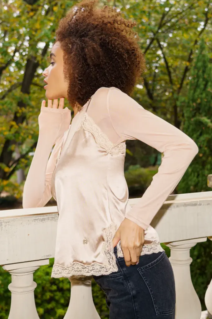 VANNINA VESPERINI - Mesh top Nude