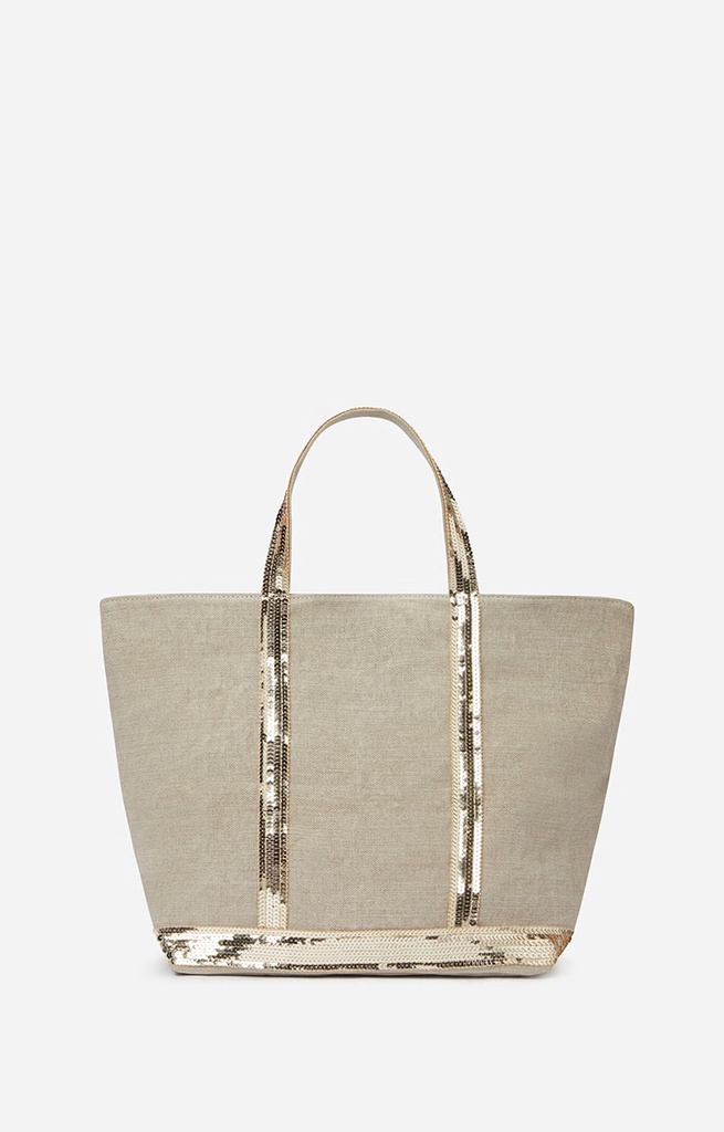 VANESSA BRUNO - Linen M Cabas Tote Sand
