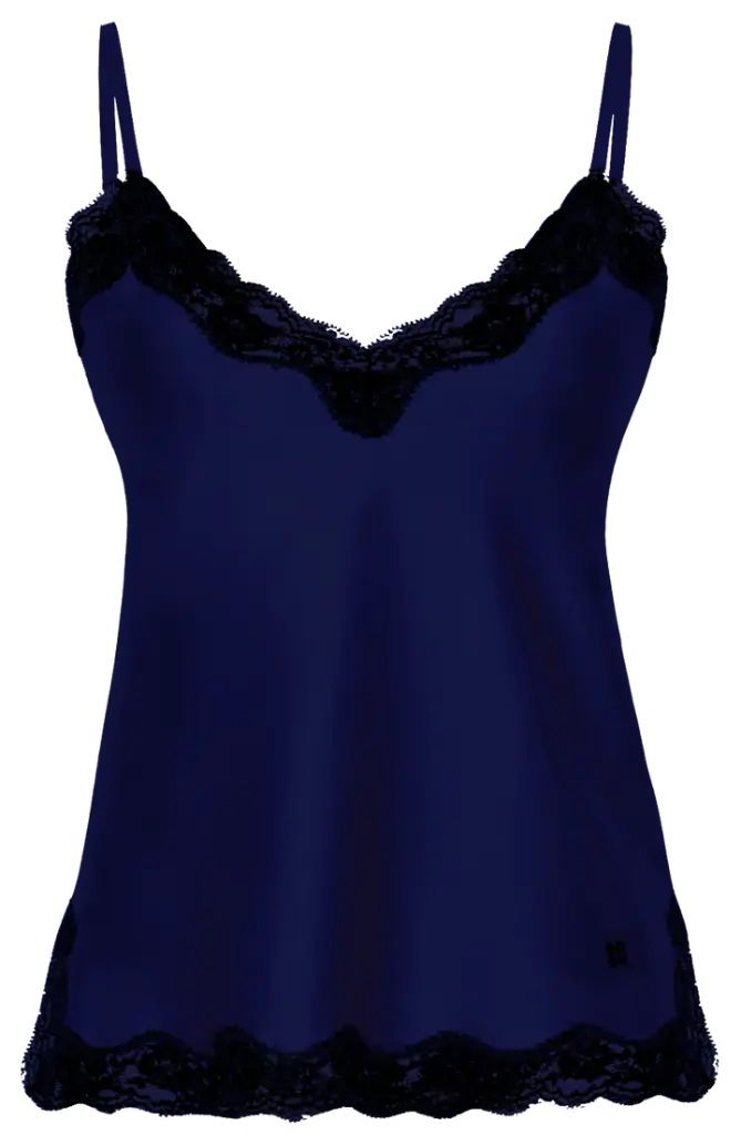 VANNINA VESPERINI - Silk Camisole, the Original, Ocean/Black (S)
