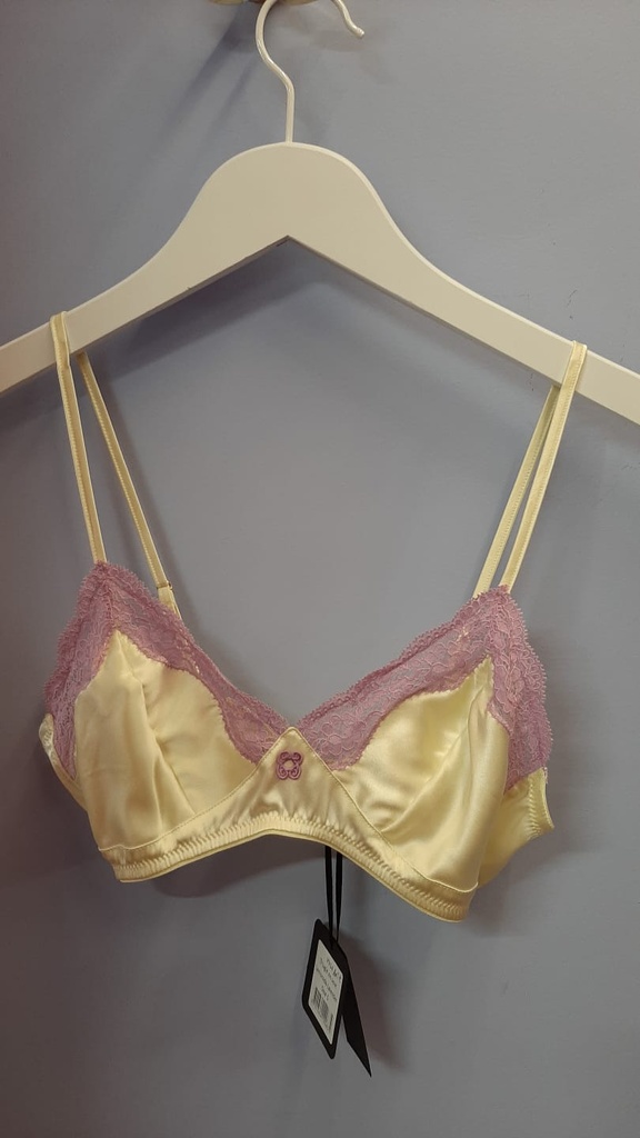 VANNINA VESPERINI - Silk Bralette Lemonade/Lavender (S)