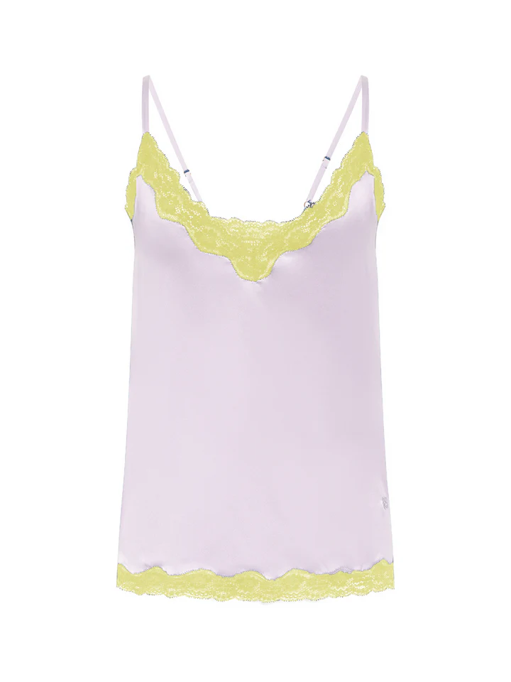 VANNINA VESPERINI - Silk Camisole, the Original, Light Lilac/Popcorn (S)