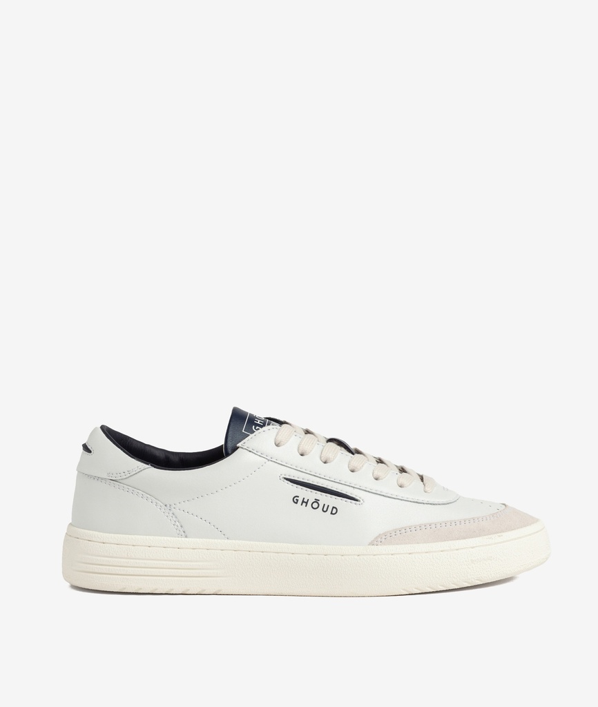 GHOUD VENICE - Sneakers Lido Low Man Leather Suede White Blue (41)