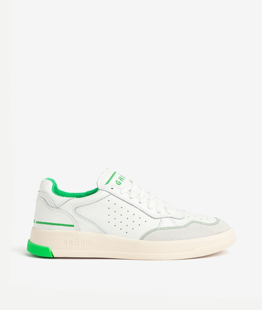 GHOUD VENICE - Sneakers Tweener Low Fluo Leather White Green M